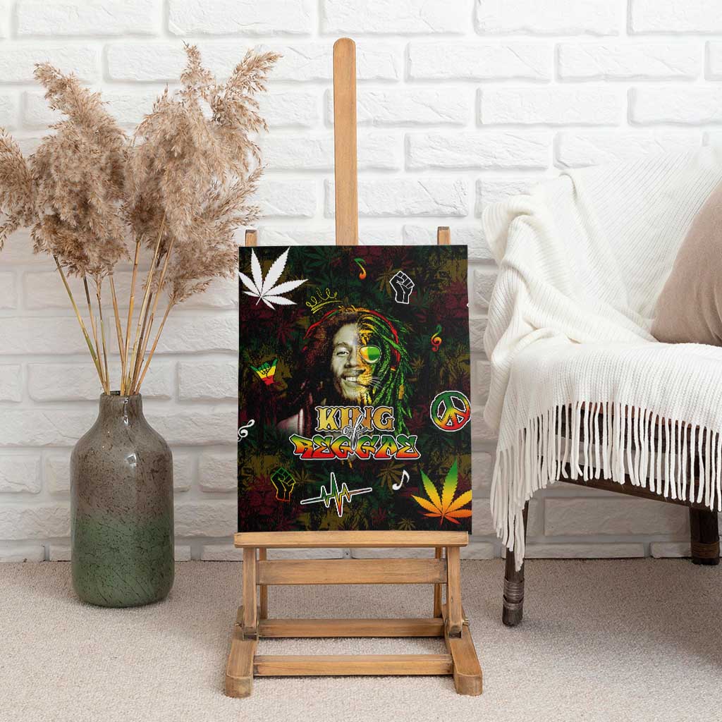 King Of Reggae Legend Bob Canvas Wall Art Peace and Love