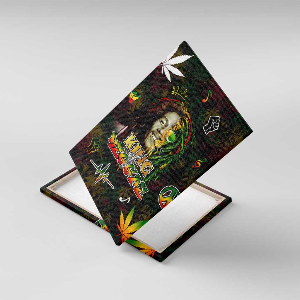 King Of Reggae Legend Bob Canvas Wall Art Peace and Love