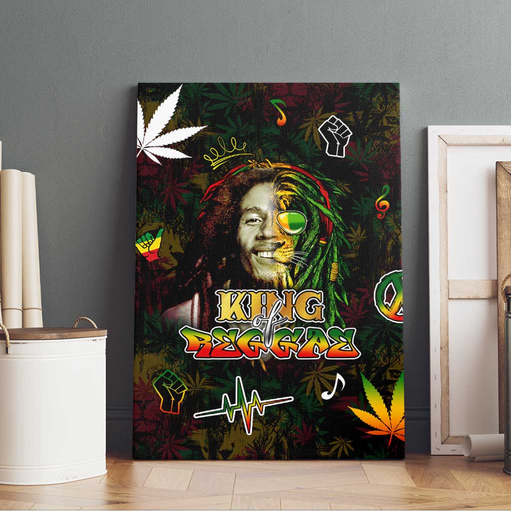 King Of Reggae Legend Bob Canvas Wall Art Peace and Love