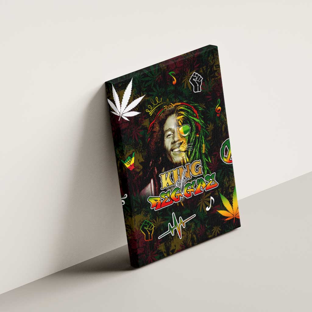King Of Reggae Legend Bob Canvas Wall Art Peace and Love