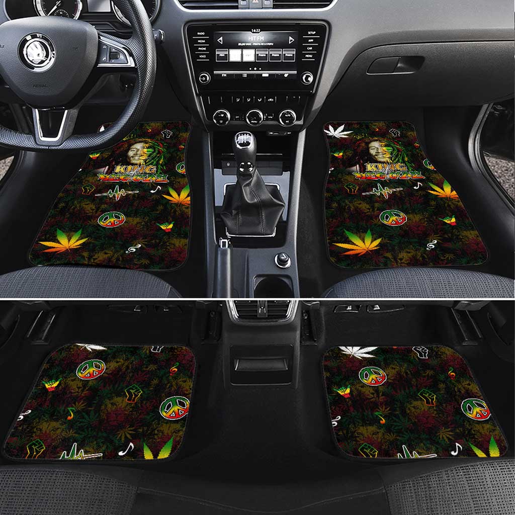 King Of Reggae Legend Bob Car Mats Peace and Love