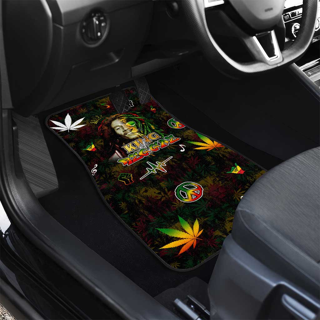 King Of Reggae Legend Bob Car Mats Peace and Love