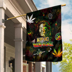 King Of Reggae Legend Bob Garden Flag Peace and Love