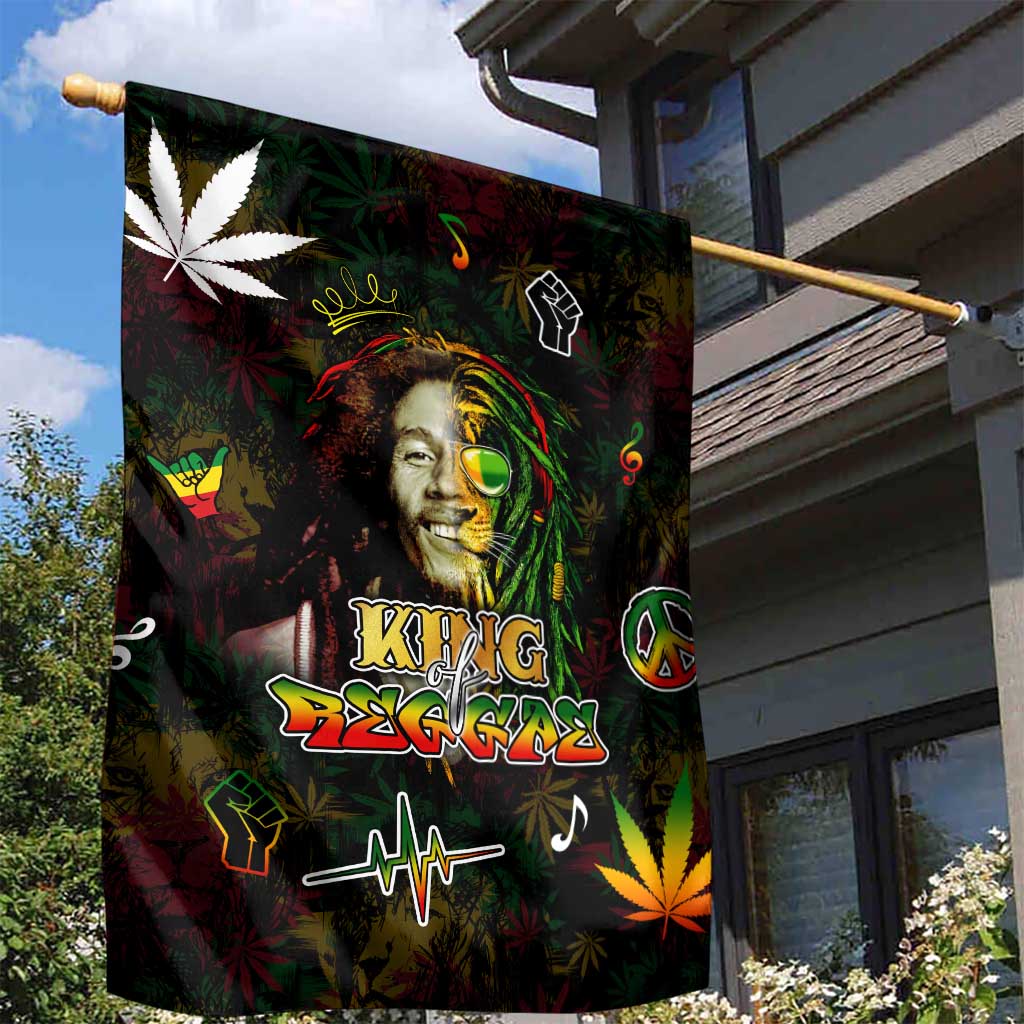 King Of Reggae Legend Bob Garden Flag Peace and Love