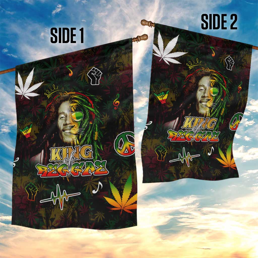 King Of Reggae Legend Bob Garden Flag Peace and Love