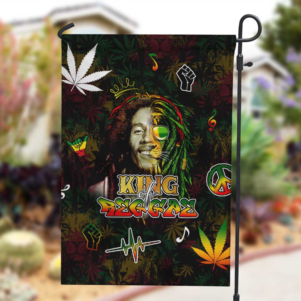 King Of Reggae Legend Bob Garden Flag Peace and Love