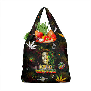 King Of Reggae Legend Bob Grocery Bag Peace and Love