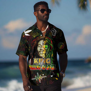King Of Reggae Legend Bob Hawaiian Shirt Peace and Love