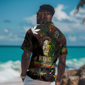 King Of Reggae Legend Bob Hawaiian Shirt Peace and Love