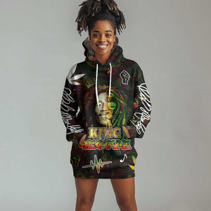 King Of Reggae Legend Bob Hoodie Dress Peace and Love