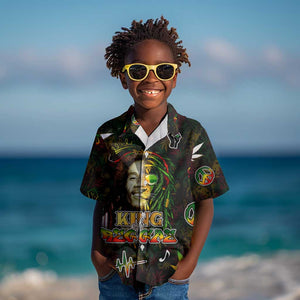 King Of Reggae Legend Bob Kid Hawaiian Shirt Peace and Love