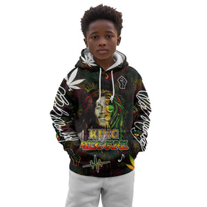 King Of Reggae Legend Bob Kid Hoodie Peace and Love
