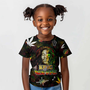 King Of Reggae Legend Bob Kid T shirt Peace and Love