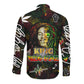 King Of Reggae Legend Bob Long Sleeve Button Shirt Peace and Love