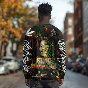 King Of Reggae Legend Bob Long Sleeve Shirt Peace and Love