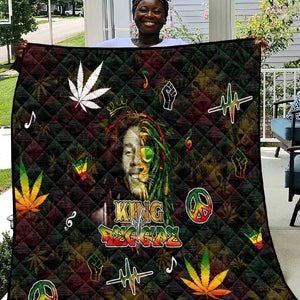 King Of Reggae Legend Bob Quilt Peace and Love