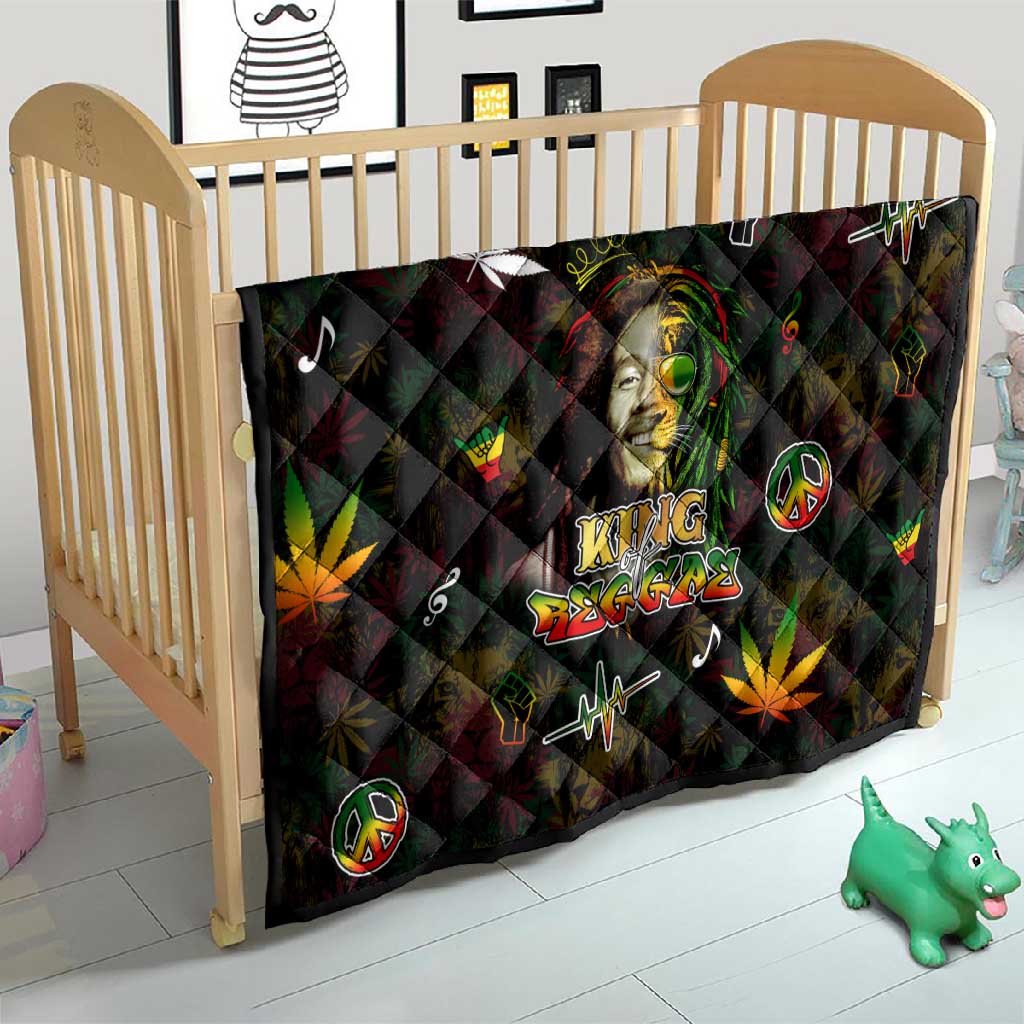 King Of Reggae Legend Bob Quilt Peace and Love