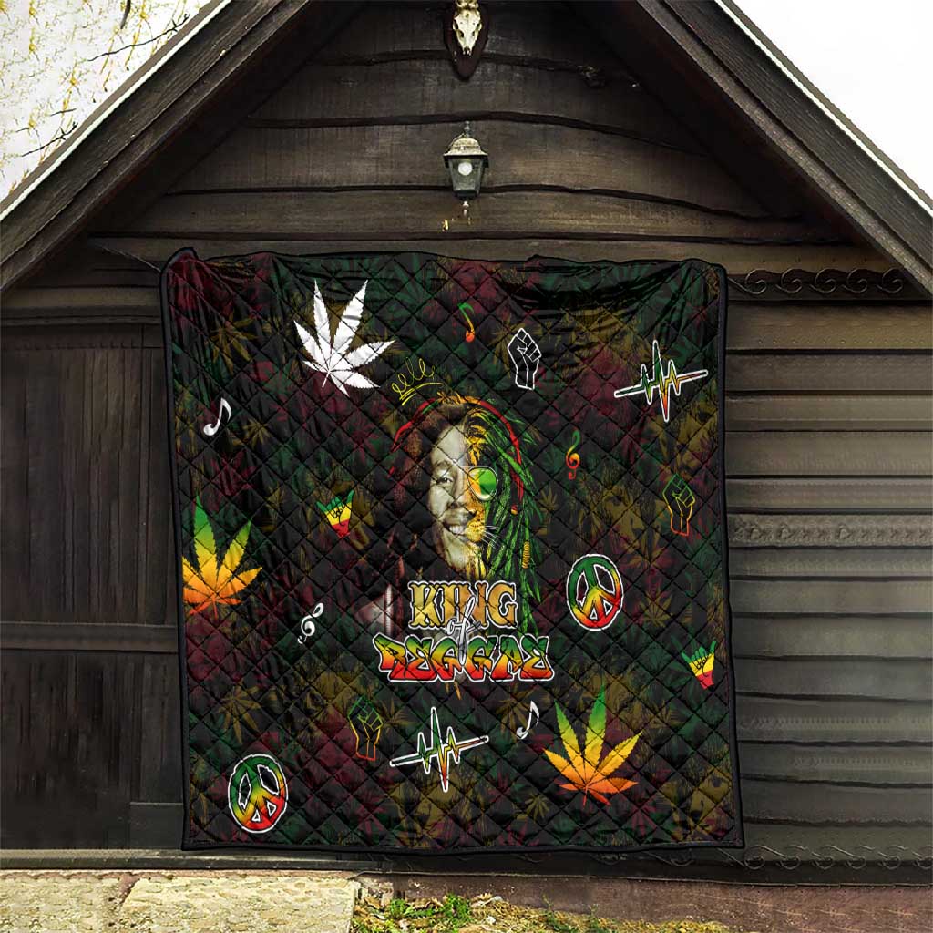 King Of Reggae Legend Bob Quilt Peace and Love