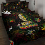 King Of Reggae Legend Bob Quilt Bed Set Peace and Love