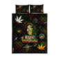 King Of Reggae Legend Bob Quilt Bed Set Peace and Love