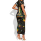 King Of Reggae Legend Bob Short Sleeve Bodycon Dress Peace and Love DT02