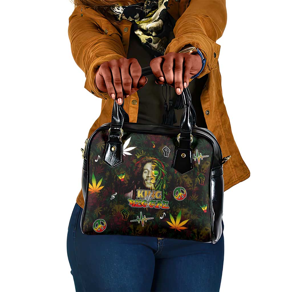 King Of Reggae Legend Bob Shoulder Handbag Peace and Love
