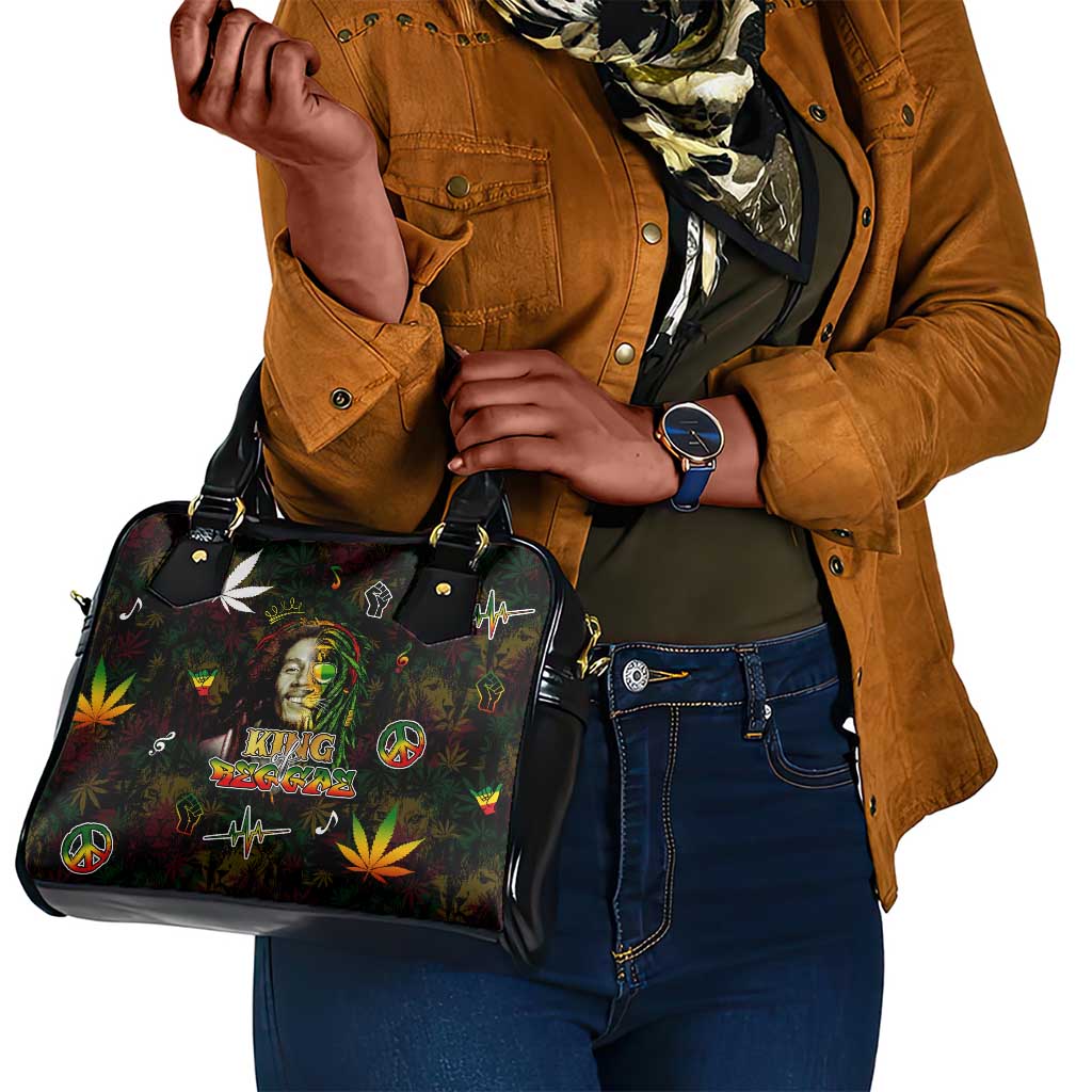King Of Reggae Legend Bob Shoulder Handbag Peace and Love