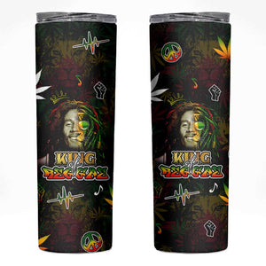 King Of Reggae Legend Bob Skinny Tumbler Peace and Love