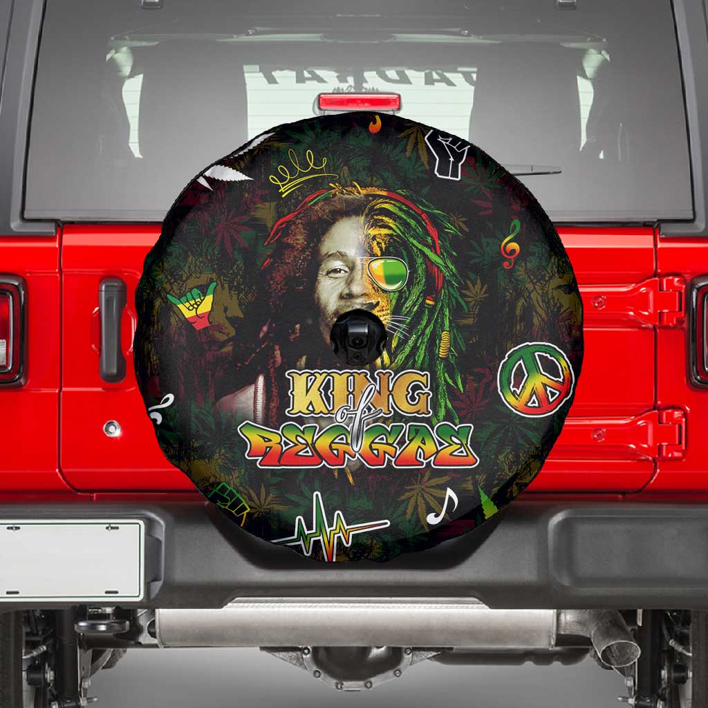 King Of Reggae Legend Bob Spare Tire Cover Peace and Love