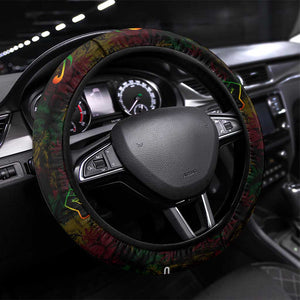 King Of Reggae Legend Bob Steering Wheel Cover Peace and Love