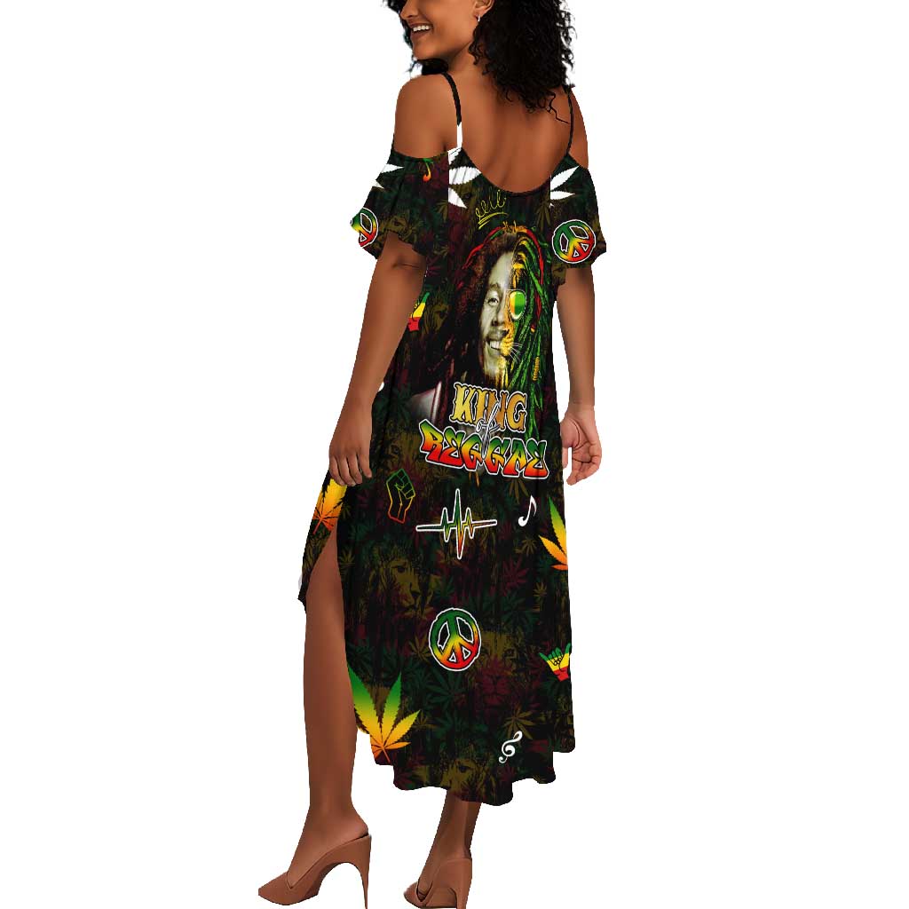 King Of Reggae Legend Bob Summer Maxi Dress Peace and Love