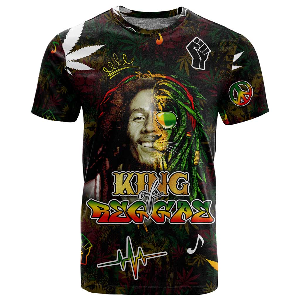 King Of Reggae Legend Bob T shirt Peace and Love