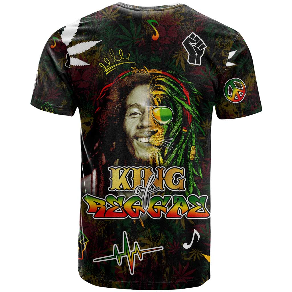King Of Reggae Legend Bob T shirt Peace and Love