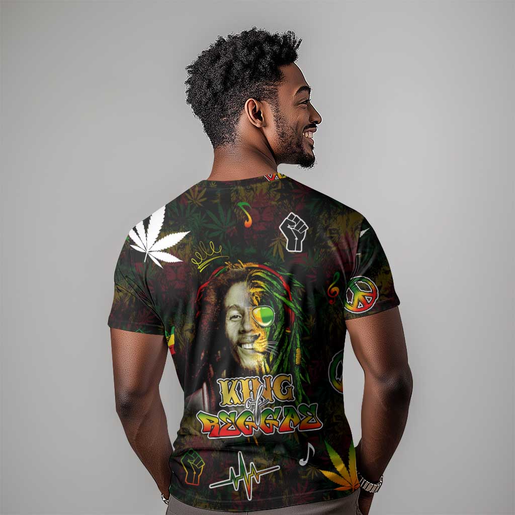 King Of Reggae Legend Bob T shirt Peace and Love