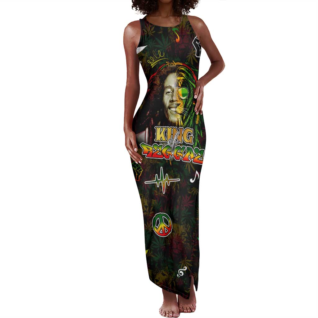 King Of Reggae Legend Bob Tank Maxi Dress Peace and Love