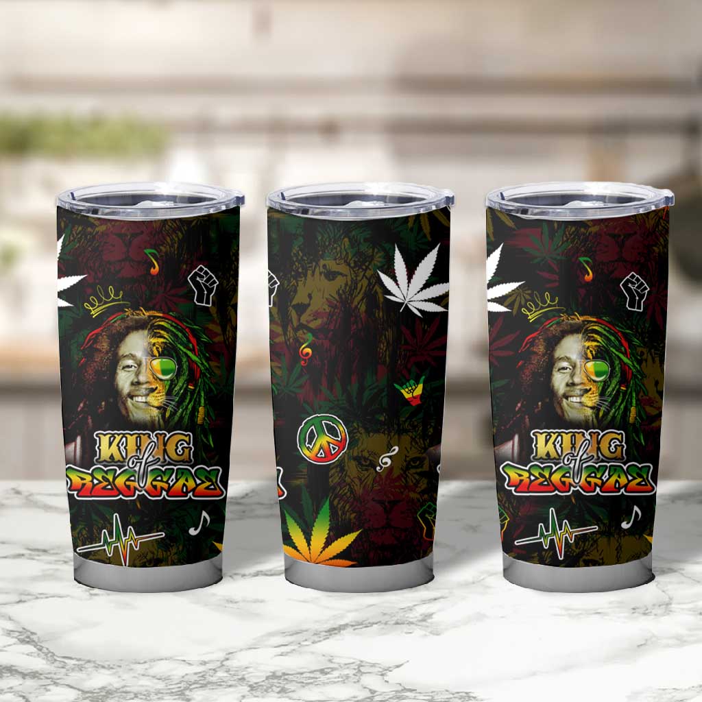 King Of Reggae Legend Bob Tumbler Cup Peace and Love