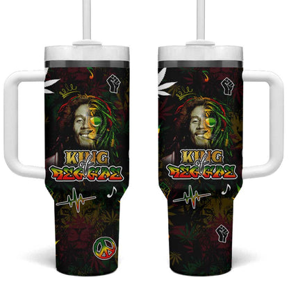 King Of Reggae Legend Bob Tumbler With Handle Peace and Love