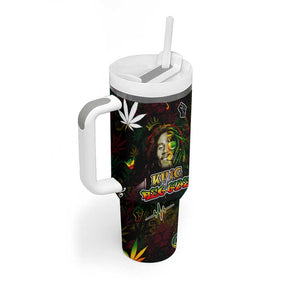 King Of Reggae Legend Bob Tumbler With Handle Peace and Love
