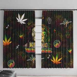 King Of Reggae Legend Bob Window Curtain Peace and Love