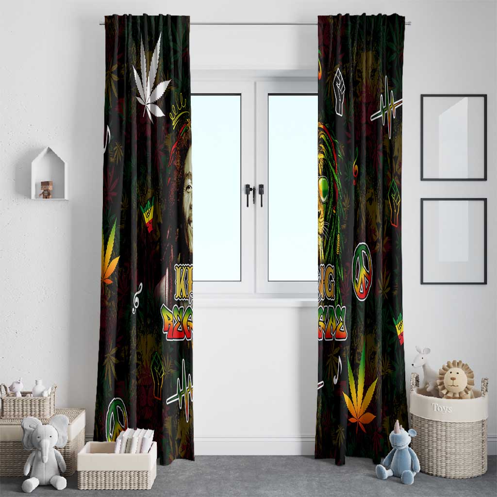 King Of Reggae Legend Bob Window Curtain Peace and Love