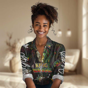 King Of Reggae Legend Bob Women Casual Shirt Peace and Love