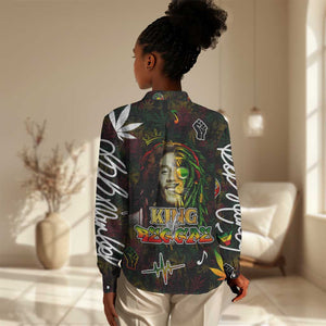 King Of Reggae Legend Bob Women Casual Shirt Peace and Love