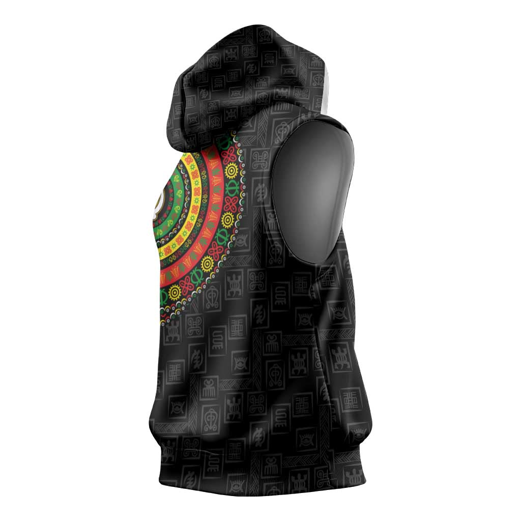 Adinkra Symbols Sleeveless Hoodie African Culture - African Pride