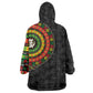 Adinkra Symbols Wearable Blanket Hoodie African Culture