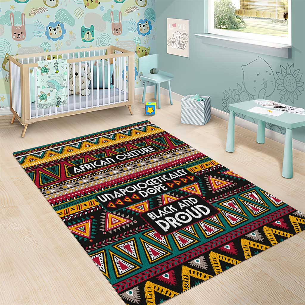 Colorful African Pattern Area Rug