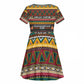 Colorful African Pattern Kid Short Sleeve Dress