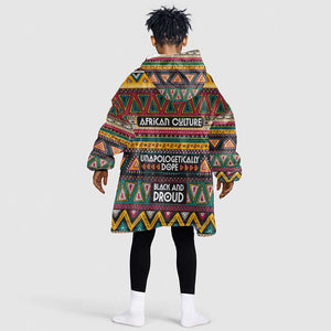 Colorful African Pattern KId Wearable Blanket Hoodie