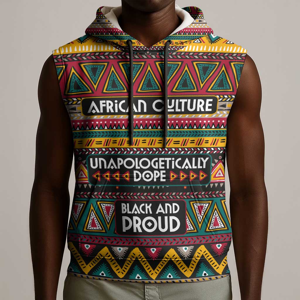 Colorful African Pattern Sleeveless Hoodie - African Pride