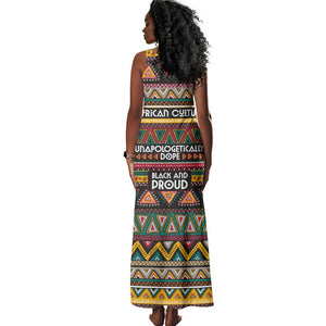 Colorful African Pattern Tank Maxi Dress