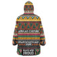 Colorful African Pattern Wearable Blanket Hoodie